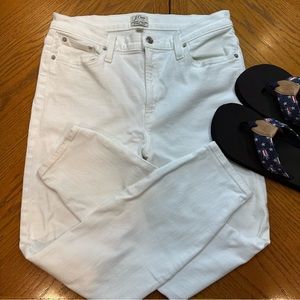 J.Crew lookout High rise skinny crop jeans, white, Size 31.